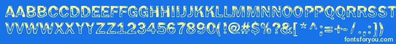 Шрифт Wet Pet – жёлтые шрифты на синем фоне