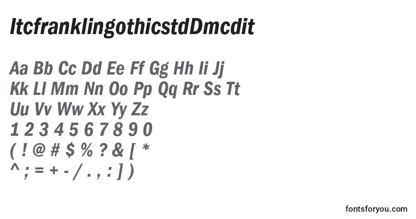 Fuente ItcfranklingothicstdDmcdit - alfabeto, números, caracteres especiales