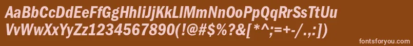 Police ItcfranklingothicstdDmcdit – polices roses sur fond brun