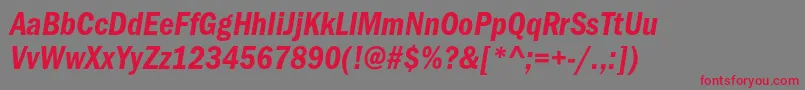 ItcfranklingothicstdDmcdit Font – Red Fonts on Gray Background