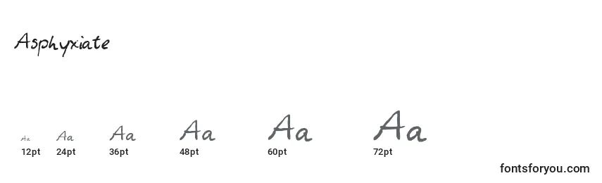 Размеры шрифта Asphyxiate