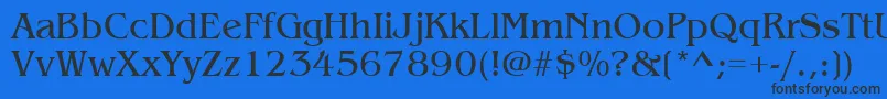 ItcBenguiatBook Font – Black Fonts on Blue Background