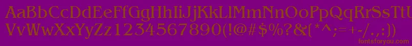 ItcBenguiatBook Font – Brown Fonts on Purple Background