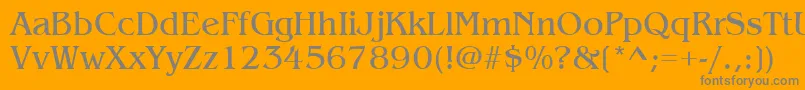 Lisätietoja ItcBenguiatBook-fontista ItcBenguiatBook-fontti – harmaat kirjasimet oranssilla taustalla
