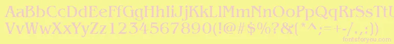 ItcBenguiatBook Font – Pink Fonts on Yellow Background