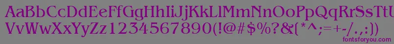 ItcBenguiatBook Font – Purple Fonts on Gray Background