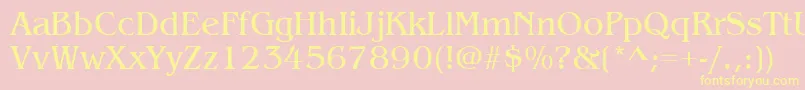 ItcBenguiatBook Font – Yellow Fonts on Pink Background