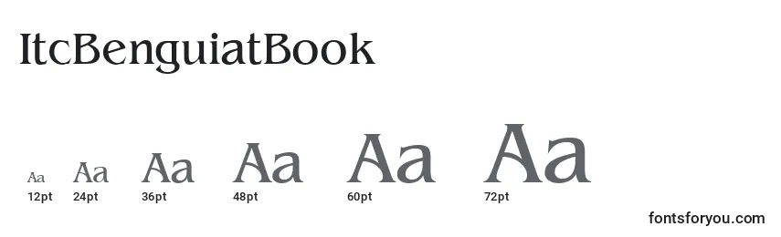 Размеры шрифта ItcBenguiatBook