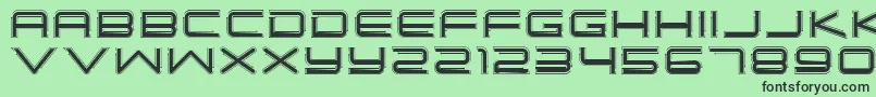 SimpleTechBold02 Font – Black Fonts on Green Background