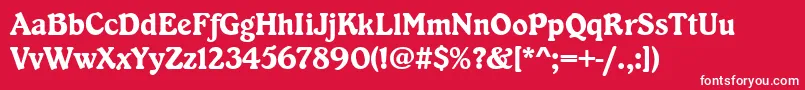 Kabarettd Font – White Fonts on Red Background