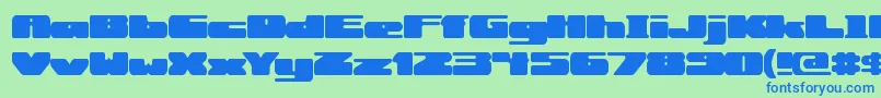 RotundBrk Font – Blue Fonts on Green Background
