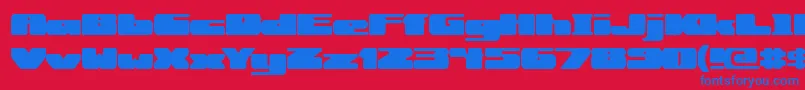 RotundBrk-fontti – siniset fontit punaisella taustalla