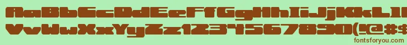 RotundBrk Font – Brown Fonts on Green Background