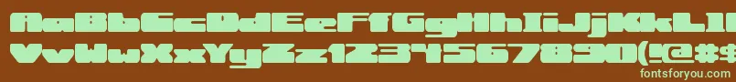 RotundBrk-fontti – vihreät fontit ruskealla taustalla