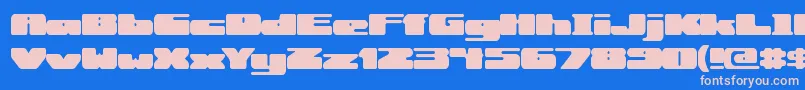 RotundBrk Font – Pink Fonts on Blue Background