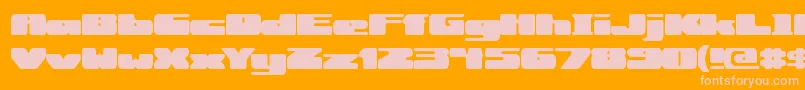 RotundBrk Font – Pink Fonts on Orange Background