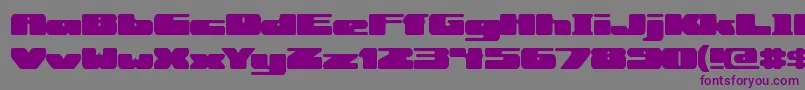 フォントRotundBrk – 紫色のフォント、灰色の背景