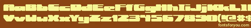 RotundBrk-fontti – keltaiset fontit ruskealla taustalla