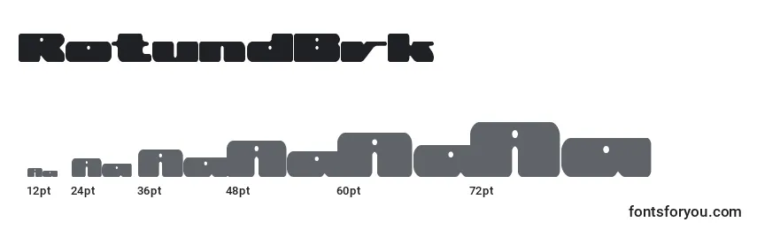 Размеры шрифта RotundBrk