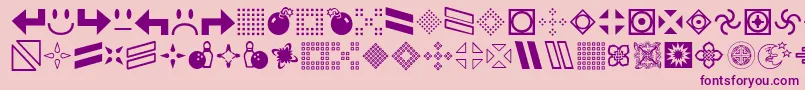 Gembats2 Font – Purple Fonts on Pink Background