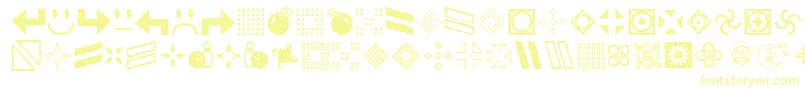 Gembats2 Font – Yellow Fonts on White Background