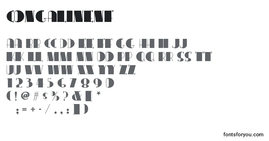 Congalinenf-fontti – aakkoset, numerot, erikoismerkit