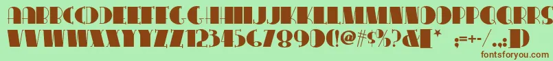 Congalinenf-Schriftart – Braune Schriften auf grünem Hintergrund