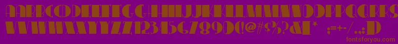 Czcionka Congalinenf – brązowe czcionki na fioletowym tle