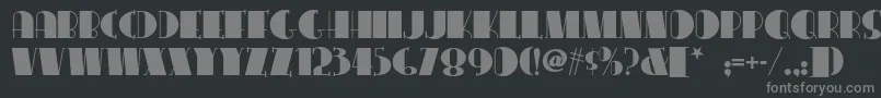 Congalinenf-fontti – harmaat kirjasimet mustalla taustalla