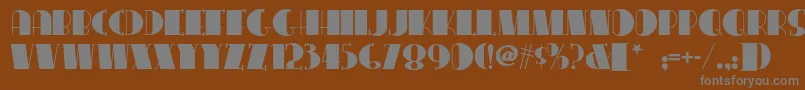 フォントCongalinenf – 茶色の背景に灰色の文字