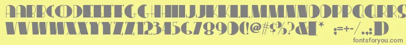 Congalinenf Font – Gray Fonts on Yellow Background
