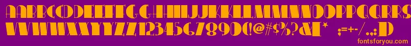 Congalinenf Font – Orange Fonts on Purple Background