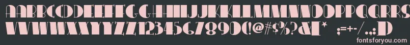 Congalinenf Font – Pink Fonts on Black Background