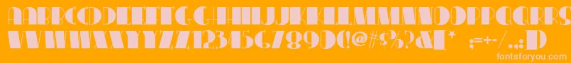 Congalinenf Font – Pink Fonts on Orange Background