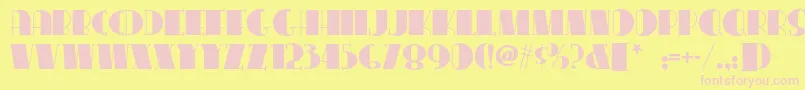 Congalinenf Font – Pink Fonts on Yellow Background