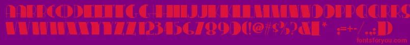 Congalinenf Font – Red Fonts on Purple Background