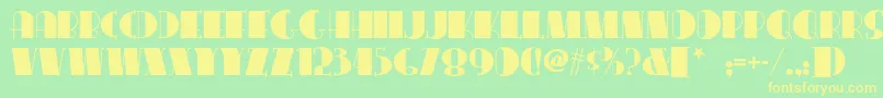 Congalinenf Font – Yellow Fonts on Green Background