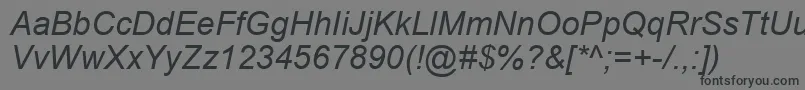 ArialItalic Font – Black Fonts on Gray Background