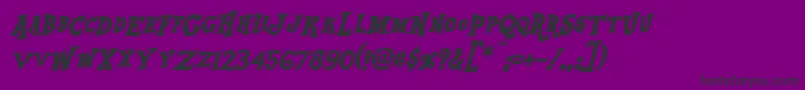 EquestriaBoldItalic Font – Black Fonts on Purple Background