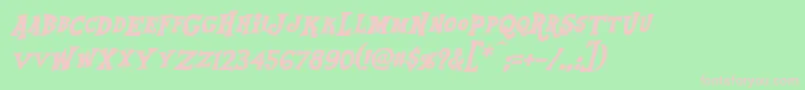 EquestriaBoldItalic Font – Pink Fonts on Green Background