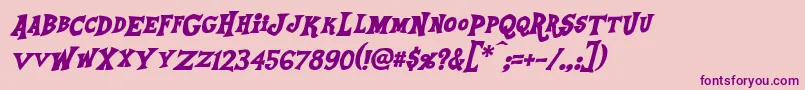 Lisätietoja EquestriaBoldItalic-fontista EquestriaBoldItalic-fontti – violetit fontit vaaleanpunaisella taustalla