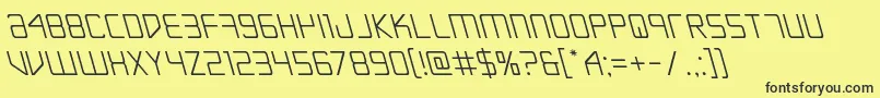 Escapeartistleft Font – Black Fonts on Yellow Background