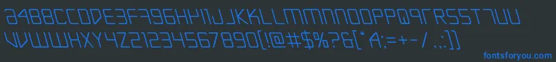 Escapeartistleft Font – Blue Fonts on Black Background