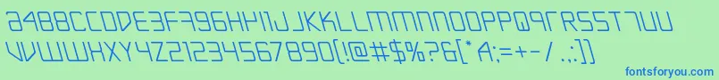 Escapeartistleft Font – Blue Fonts on Green Background
