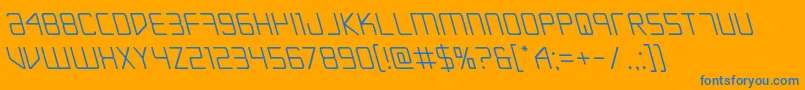 Escapeartistleft Font – Blue Fonts on Orange Background