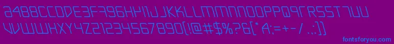 Escapeartistleft Font – Blue Fonts on Purple Background