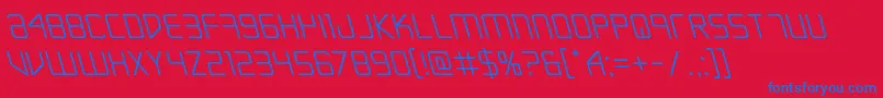 フォントEscapeartistleft – 赤い背景に青い文字