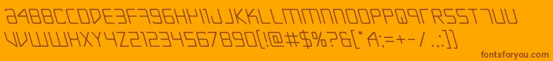 Escapeartistleft Font – Brown Fonts on Orange Background