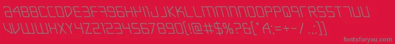 Escapeartistleft-Schriftart – Graue Schriften auf rotem Hintergrund