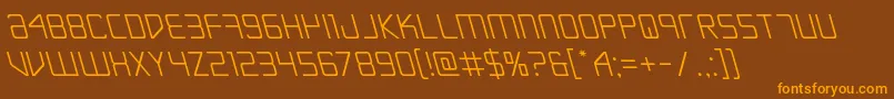 Escapeartistleft Font – Orange Fonts on Brown Background